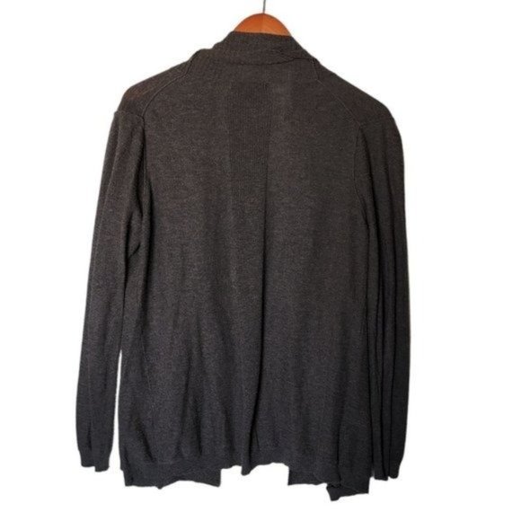 Banana Republic Cardigan Open Front Pockets Brown Lightweight size L Large Ribbe - Picture 6 of 8